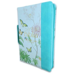 Biblia Reina Valera 1960  · Con Cierre E Índice -colección Pretty Turquesa