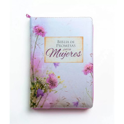 Biblia De Promesas Para Mujeres Reina Valera 1960 – Letra Gigante – Imitacion Piel Con Cierre Indice – Floral