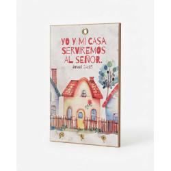 Porta Llaves Yo Y Mi Casa Serviremos Al Señor. Jdc