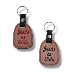 Llavero Cuero Sh Jesus Es Vida