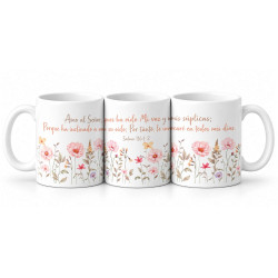 Taza Ceramica. Amo Al Señor. Salmo 116:1-2