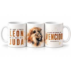 Taza Ceramica. He Aqui Que El Leon. Apocalipsis 5:5