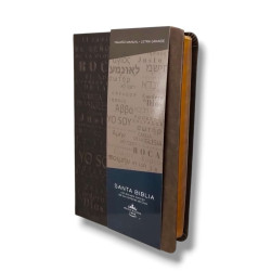 Biblia Grande Fina Rvr1960 Nombres De Dios. Marron Oscuro
