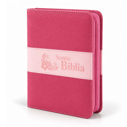 Biblia Rvr 1960 Dos Tonos Rosa Con Cierre