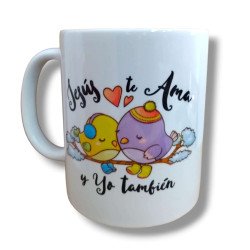 TAZA MUG DE CERAMICA -JESUS TE AMA- JDC.