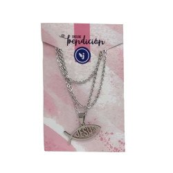 CADENA Y DIJE PEZ-JESUS. ACERO...