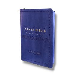 BIBLIA LETRA GRANDE NVI  LILA CON CIERRE