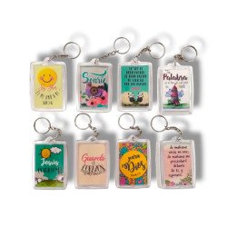 LLAVERO ACRILICO TRASLUCIDO. VARIOS...