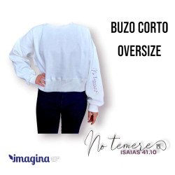 BUZO OVERSIZE CORTO. NO TEMERE. NATURAL