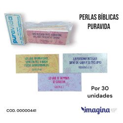 PERLAS BIBLICAS PURA VIDA BOLSITA X 30