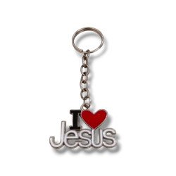 LLAVERO YO AMO A JESUS. ESMALTADO.