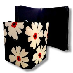 FUNDA MEDIANA SH LONA ESTAMPADA NEGRA...