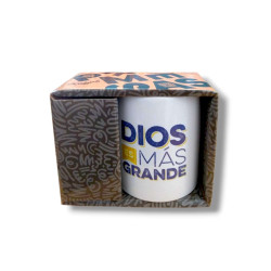 TAZA  DE CERAMICA  -DIOS ES MAS...